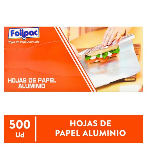 Hojas De Papel Aluminio Folipac 500 Ea