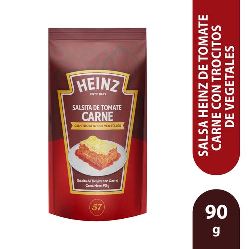 Salsa Heinz de Tomate Carne con Trocitos de Vegetales - 90 g