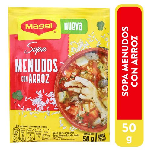 Sopa Maggi Criolla Menudos Con Arroz50Gr