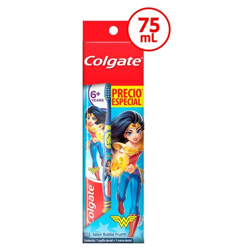 Pasta Dental Colgate Smiles 75 ml + Cepillo Batman o Wonder Woman