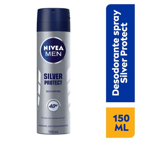 Desodorante Antibacterial Nivea Men Silver Protect - 150 ml