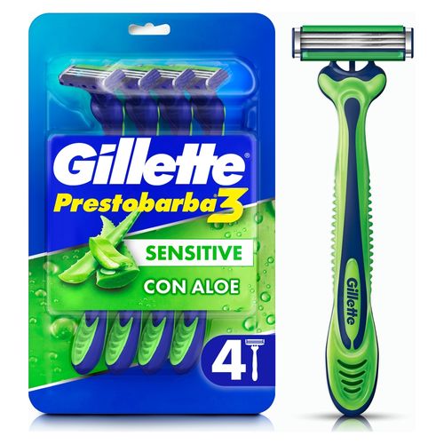 Máquinas Para Afeitar Desechables Gillette Prestobarba3 Sensitive 4 Unidades