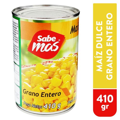 Maiz Dulce Sabemas Grano Entero 410gr