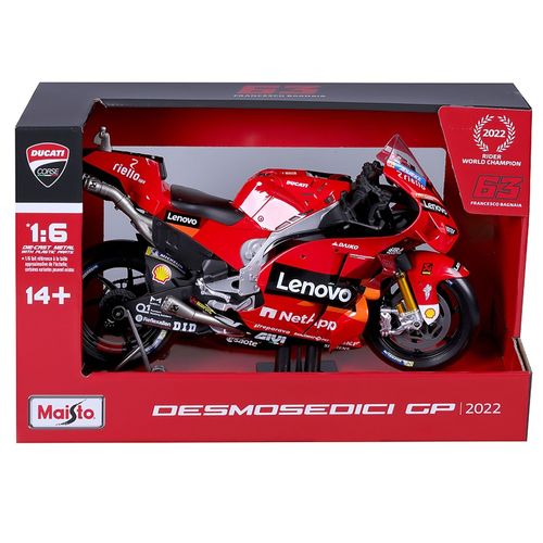 Motocicleta Maisto color rojo con negro