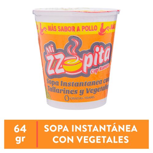 Sopa Mizzopita Pollo Con Chile Vaso - 64Gr