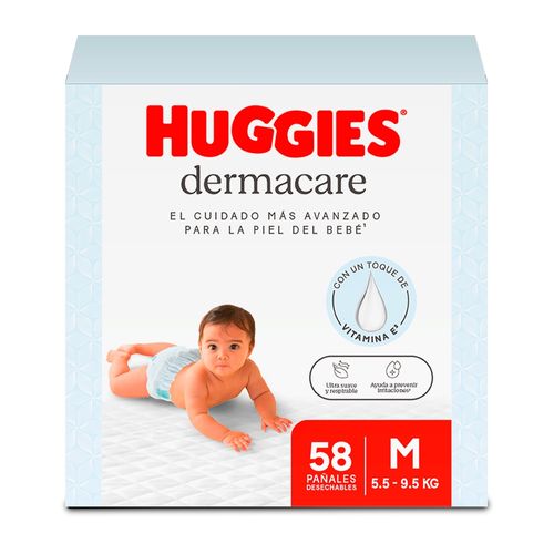 Panal Huggies Dermacare M 58 Ea