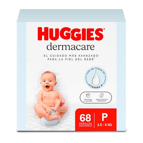 Panal Huggies Dermacare P 68 Ea