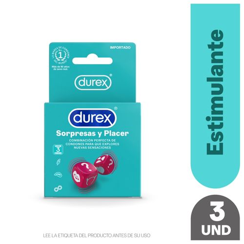 Preservativo Durex Sorpresas Placer 3und