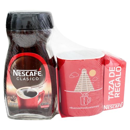 Pack Nescafe Clasico 200gr Taza