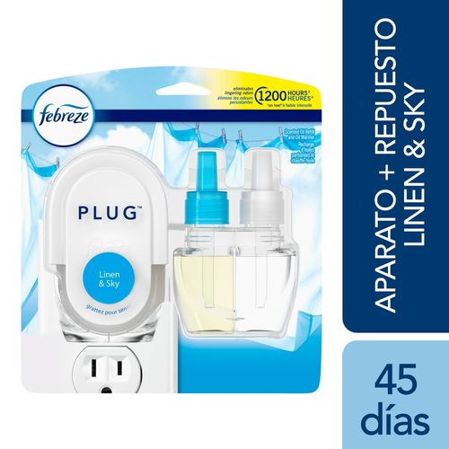 Recambio De Aceite Perfumado Y Calentador De Aceite Febreze Plug Lino Y Cielo - 1 Unidad