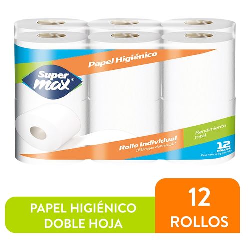 Papel Higienico Supermax 168 Hd 12R