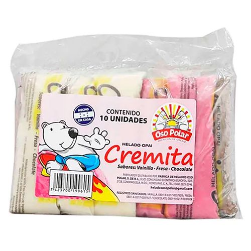 Cremitas Oso Polar Variedad 10 Unidades - 900 g