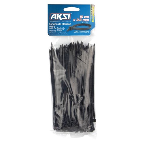 Cincho De Plastico De 150 3 6 Mm Negro