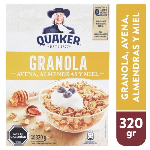 Granolaquaker Avena Miel Y Almendras320g