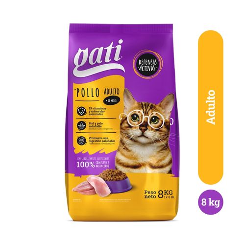 Alimento Gati para Gatos sabor Pollo - 8000 g