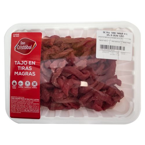 Tajo Tiras Res Magro Don Cristobal Fresco bandeja - libra