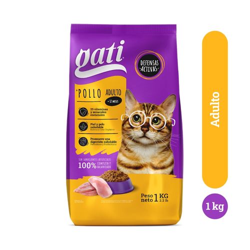 Alimento Gatos Gati Sabor Pollo 1000Gr