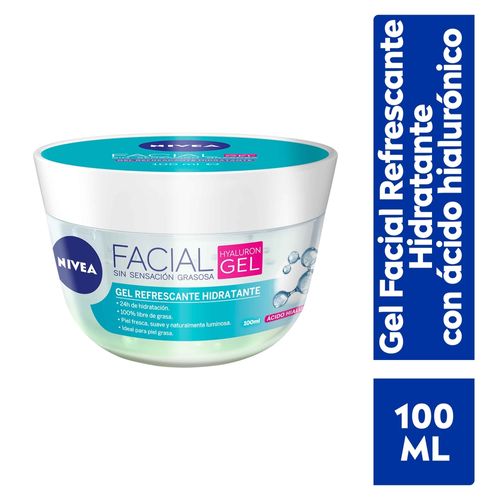 Gel Facial Nivea Refrescante Cuidado Facial Con Ácido Hialurónico - 100ml