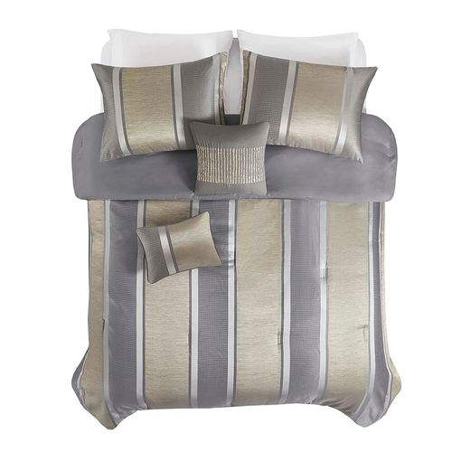 Hs Edredon Melbourne 5Pzs Fq Gris