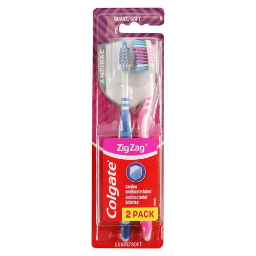 Cepillo Colgate Zigzag Antibacterial 2Ea