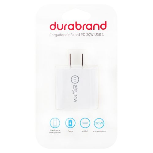 Durabrand Cargador De Pared Pd 20W Usb C