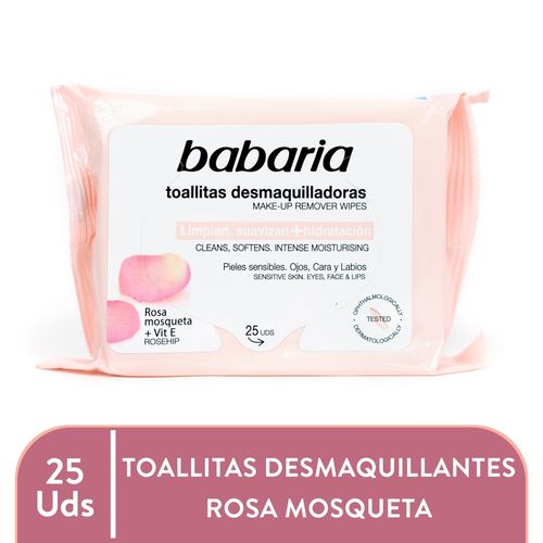 Toallas Desmaquillante Babaria Rosa 25Ea