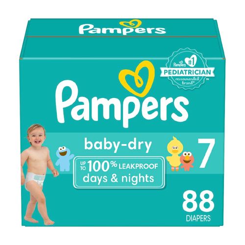 Pañales Pampers Baby Dry Talla 7 - 88 uds