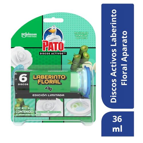 Baños Discos Activos Pato Laberinto Floral con Aplicador - 36 ml