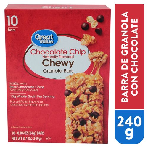 Barra Great Value Gano Chocola Chunk - 240 g