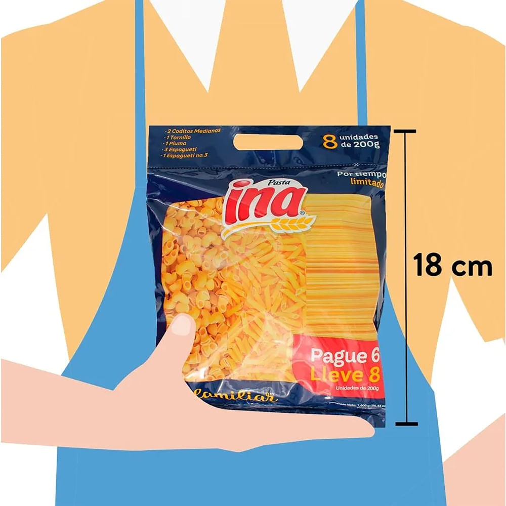 Pasta Ina Pack Familiar - 1200 g - Paiz Honduras