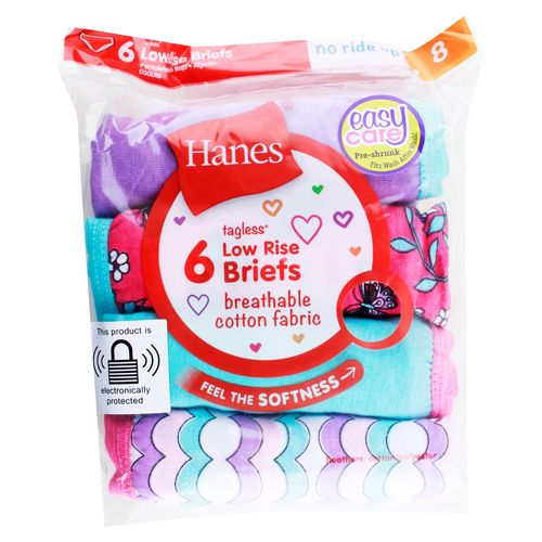 P6 Panty Corte Bajo Hanes Nina T 4