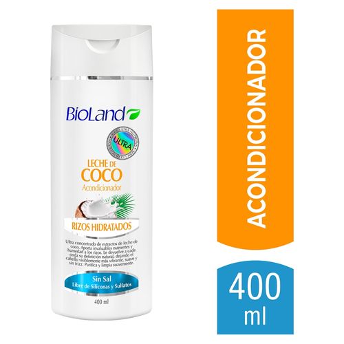 Acond Rizos Bioland Leche De Coco 400ml