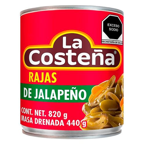 La Costena Chile Jalapeno En Rajas 820g