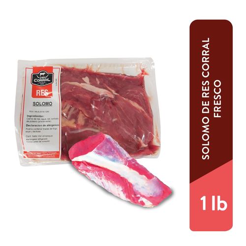 Solomo De Res  Corral Fresco Paquete, Precio indicado por libra