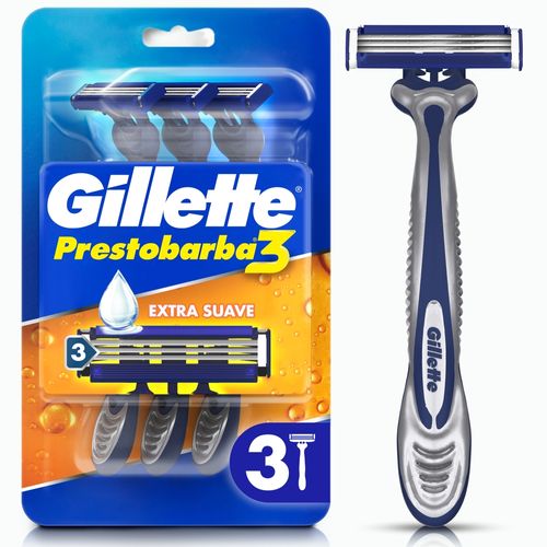 Máquinas Para Afeitar Desechables Gillette Prestobarba3, 3 Unidades