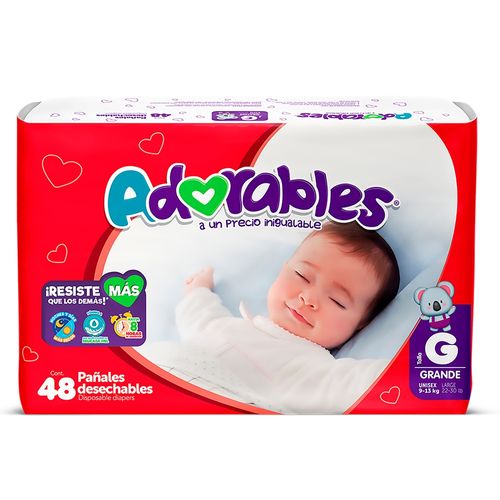 Panal Adorables Para Bebe Talla G 48Ea