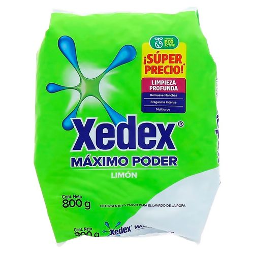 Detergente Xedex Maximo Poder Aroma Limón Limpieza - 800gr