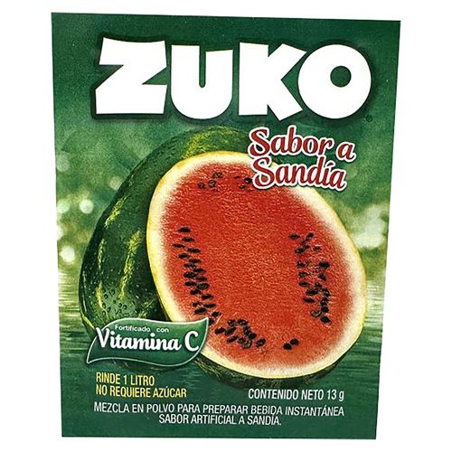 Bebida En Polvo Zuko Sabor Sandía - 13gr