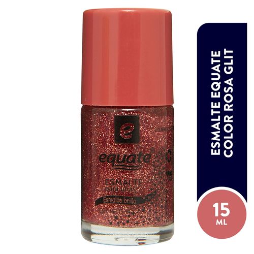 Esmalte Equate Color Rosa Glit 15ml