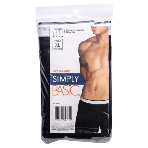 Boxer Simply Basic Caballero Negro T Xl