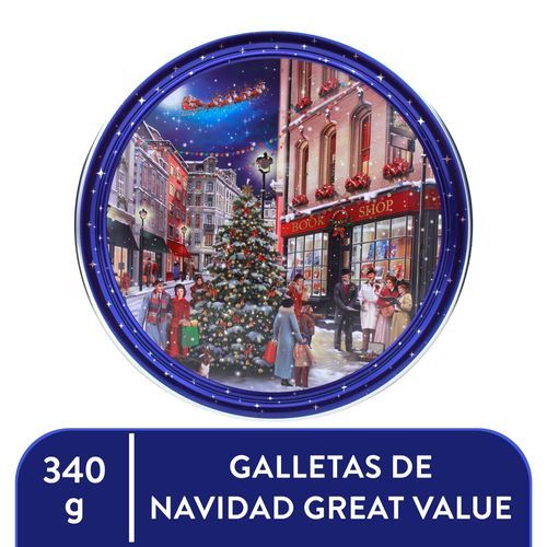 Galleta Navidad Great Value Lata 340 Gr