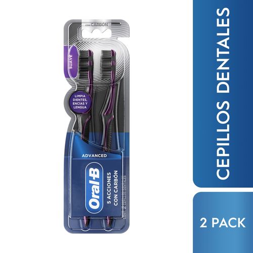 Cepillo Dent Oralb Carbon 5 Acciones 2Ea