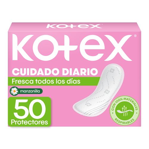 Protectores Diarios Kotex Manzanilla - 50Uds