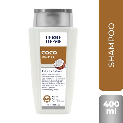 Shampoo Coco Terre De Vie Extra Hidratante Formulaciones Sofisticadas- 400 ml