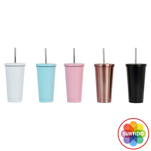 Ms Vaso Doble Pared De Acero Inox 500ml