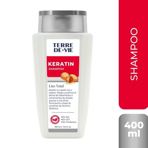 Shampoo Keratin Terre De Vie Liso Total  Formulaciones Sofisticadas - 400 ml