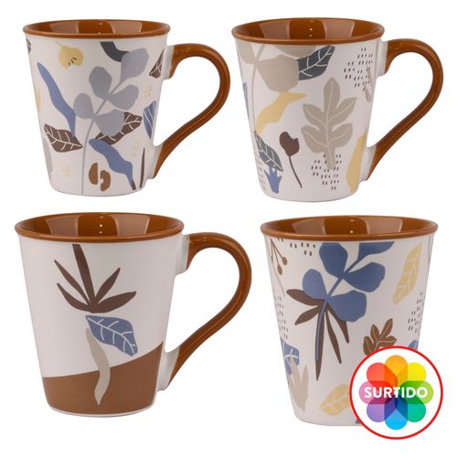 Taza De Porcelana Decorada 330 Ml