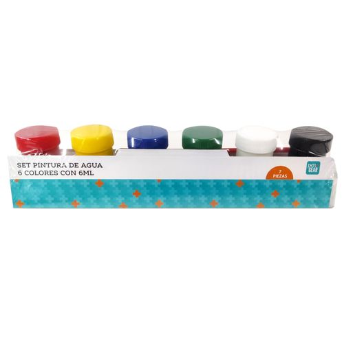 Pintura de agua Pen Gear, 6 colores  -6ml/7 pzas