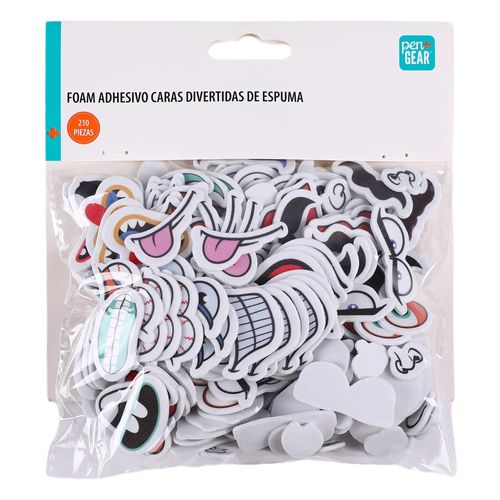 Foam Adhesivo Pen Gear, caras divertidas de espuma -210 pzas