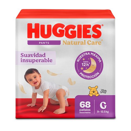 Pañales Huggies Natural Care Pants Etapa 3/G Hipoalergénico, 9- 12.5kg - 68Uds